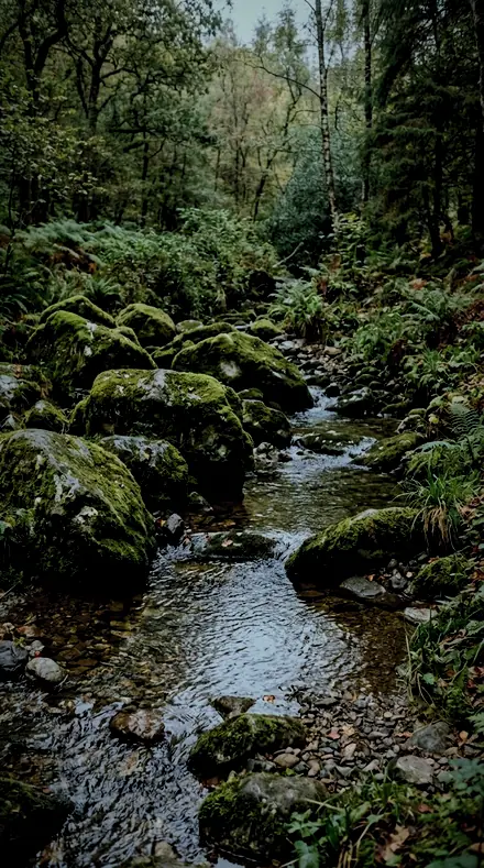 Graded with Outdoor System: Wet rock, the moss kept green
